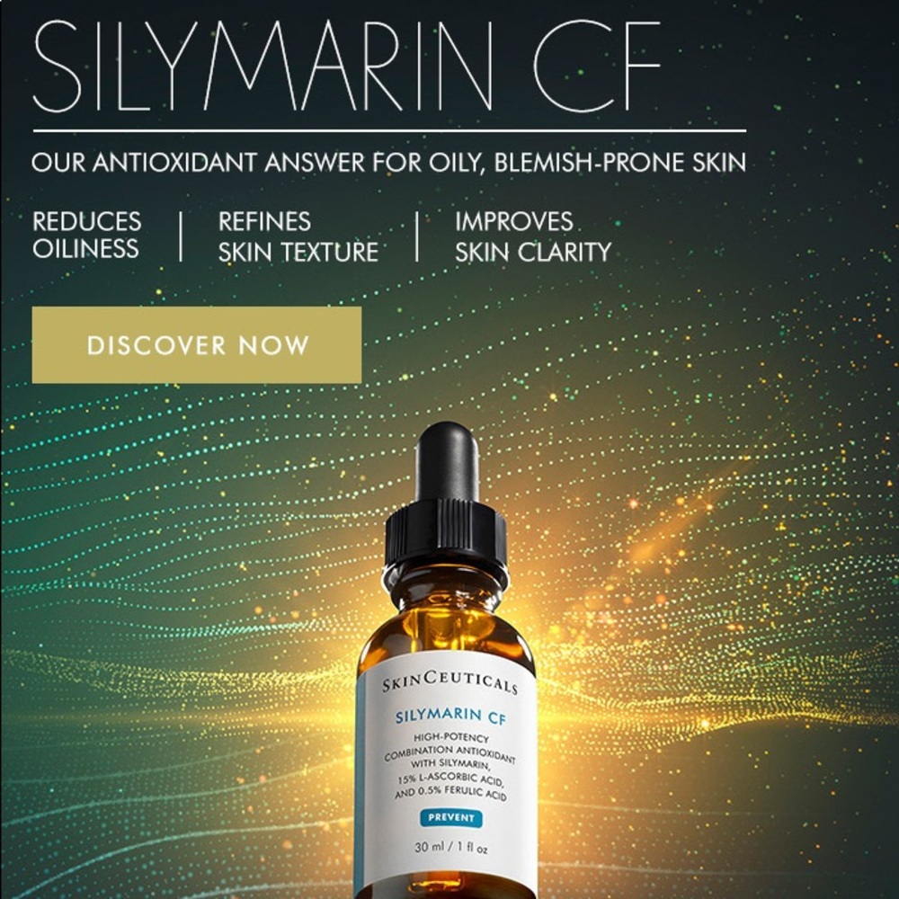 SkinCeuticals Silymarin CF Antioxidant Serum for oily acne prone skin 30ml